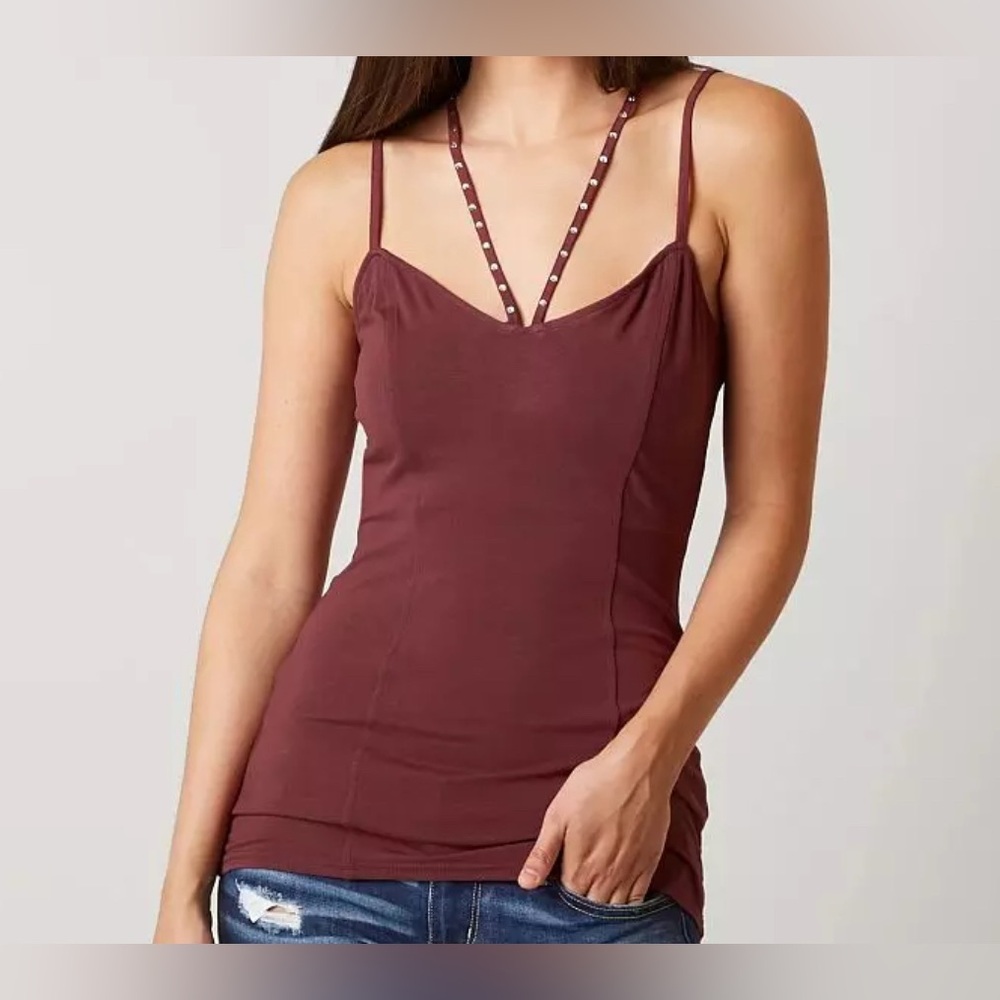 Red By BKE Rhinestone Strap Top